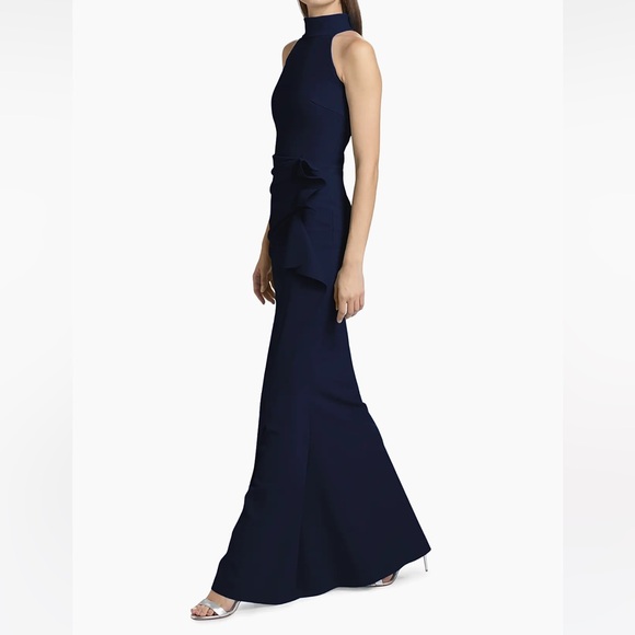 Chiara Boni Gudrum Halter Ruffle Gown NWT Size 10 - Picture 3 of 10